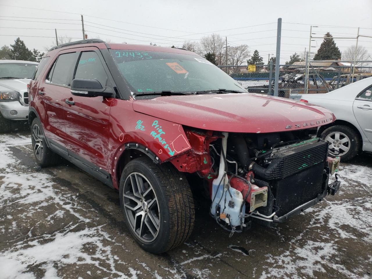 FORD EXPLORER S 2016 with VIN 1FM5K8GT4GGB85133 - Photo from auction