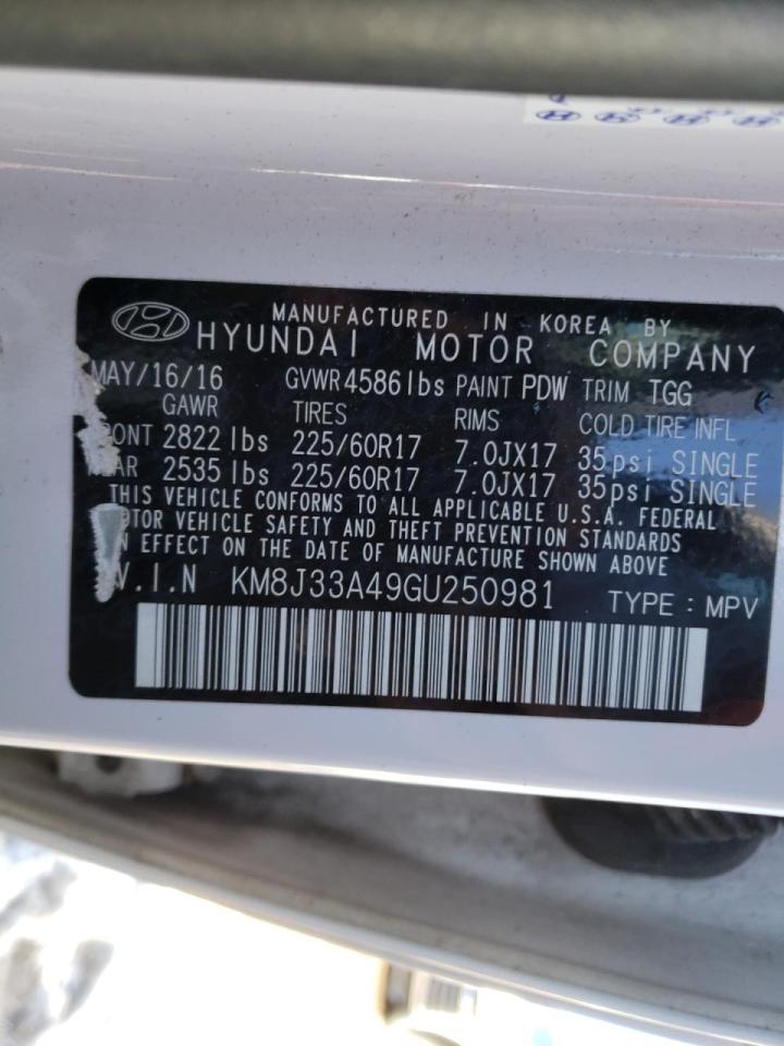 Photo 10 from auction – 2016 HYUNDAI TUCSON LIM with VIN KM8J33A49GU250981