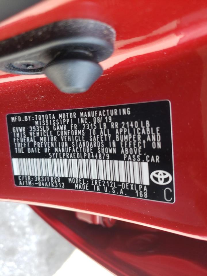 Photo 10 from auction – 2020 TOYOTA COROLLA LE with VIN 5YFEPRAE0LP044879