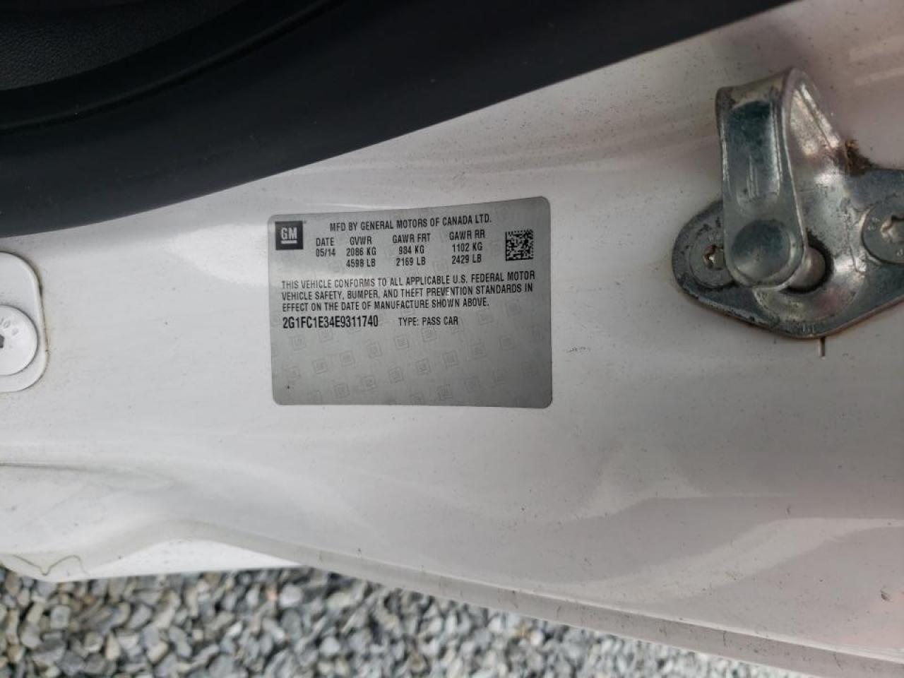 Photo 10 from auction – 2014 CHEVROLET CAMARO LT with VIN 2G1FC1E34E9311740