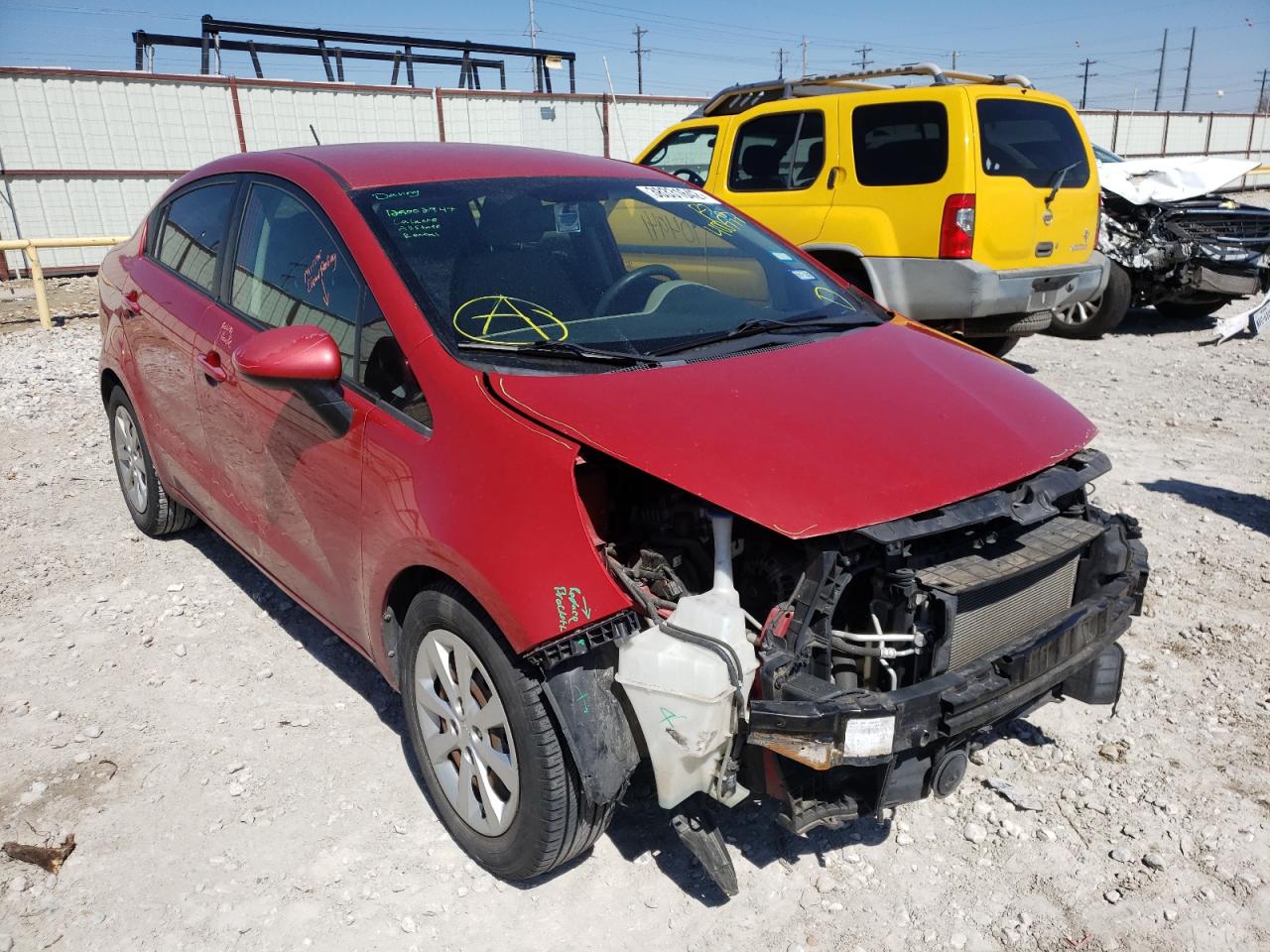 KIA RIO LX 2014 with VIN KNADM4A3XE6400557 - Photo from auction