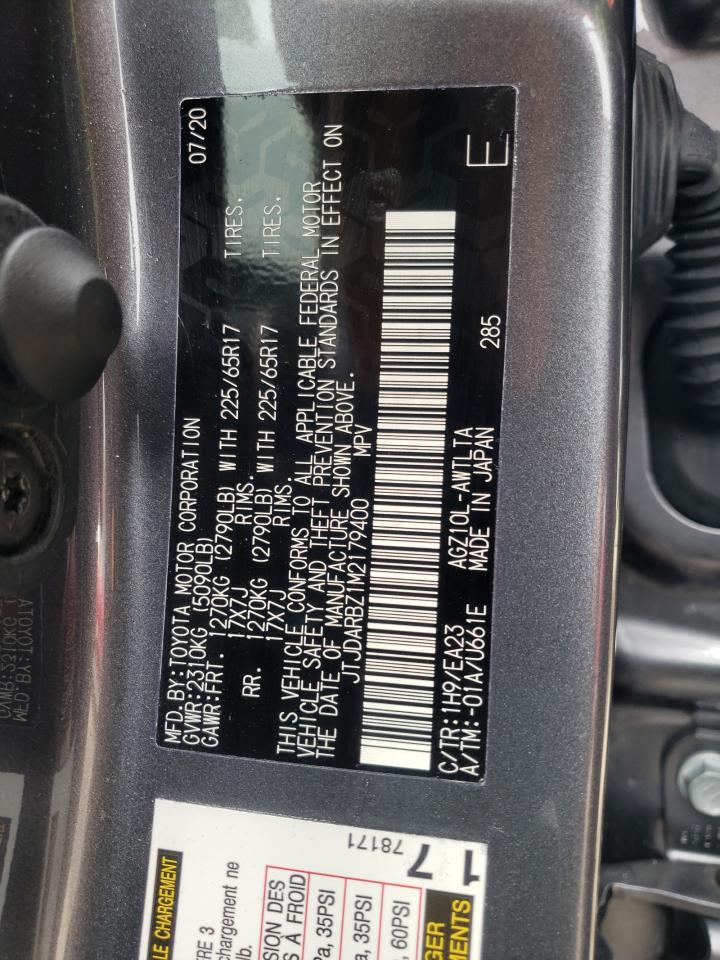 Photo 10 from auction – 2021 LEXUS NX 300 BAS with VIN JTJDARBZ1M2179400