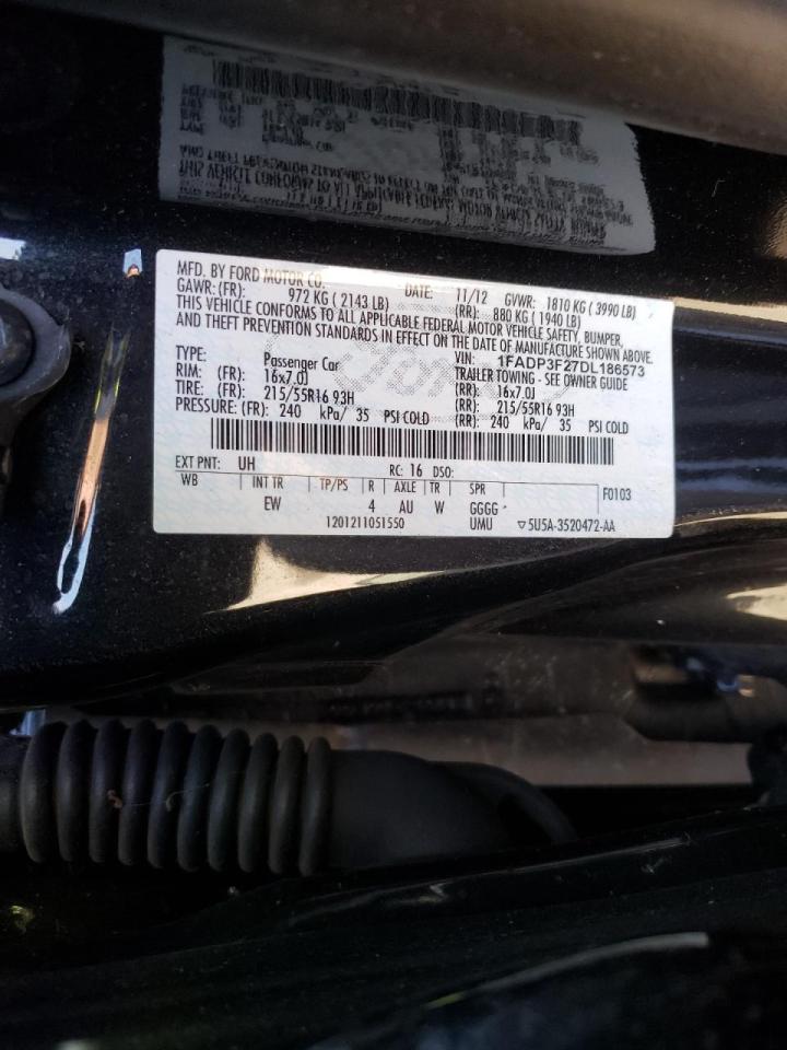 Photo 10 from auction – 2013 FORD FOCUS SE with VIN 1FADP3F27DL186573