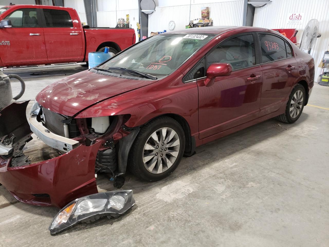 Photo 2 from auction – 2010 HONDA CIVIC EX with VIN 19XFA1F82AE071087