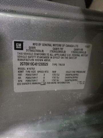 Photo 10 from auction – 2008 GMC SIERRA K15 with VIN 2GTEK19C481230529