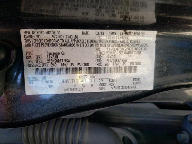 Photo 10 from auction – 2013 FORD FOCUS SE with VIN 1FADP3K28DL302109