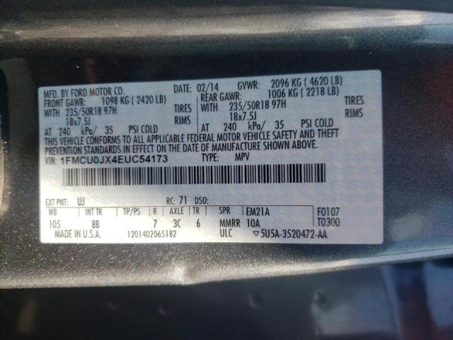 Photo 10 from auction – 2014 FORD ESCAPE TIT with VIN 1FMCU0JX4EUC54173