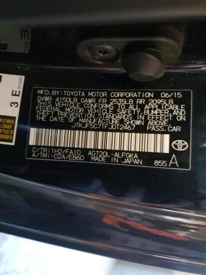 Photo 10 from auction – 2015 TOYOTA SCION TC with VIN JTKJF5C71FJ012467