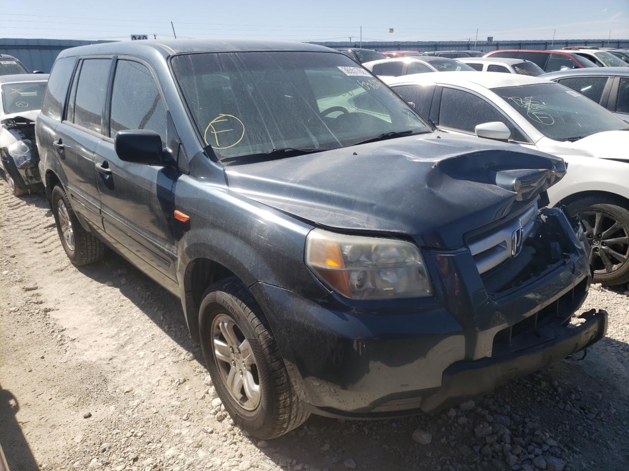 HONDA PILOT LX 2006 with VIN 5FNYF281X6B036203 - Photo from auction