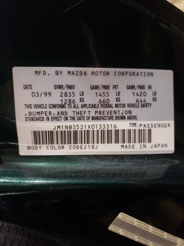 Photo 10 from auction – 1999 MAZDA MX5 MIATA with VIN JM1NB3531X0133316