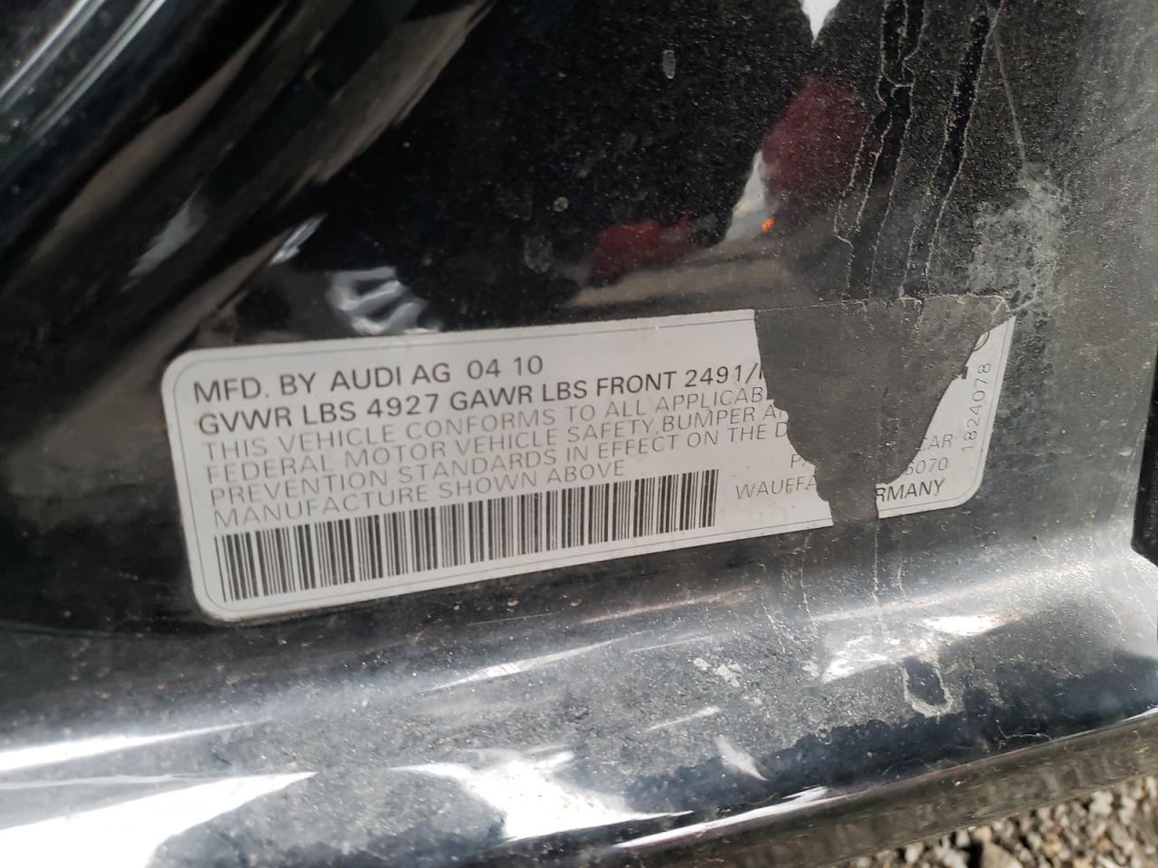 Foto 10 de la subasta – 2010 AUDI A4 PREMIUM con VIN WAUFFAFL6AN066070