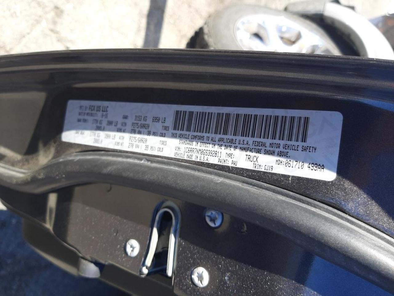 Photo 10 from auction – 2016 RAM 1500 LARAM with VIN 1C6RR7NM0GS392811