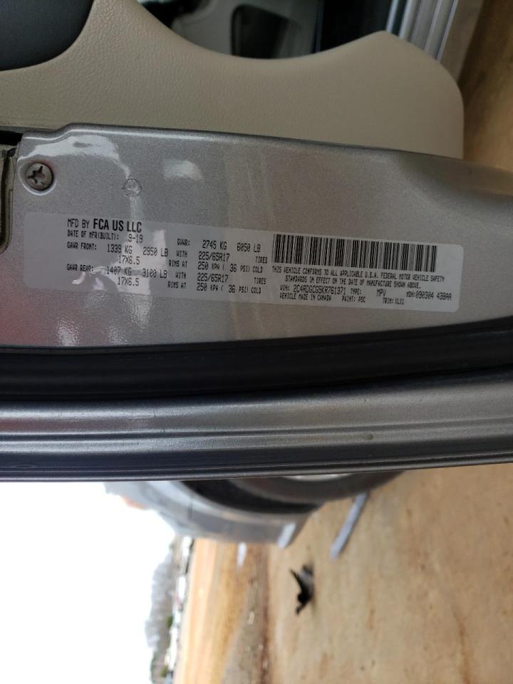 Photo 10 from auction – 2019 DODGE GRAND CARA with VIN 2C4RDGCG5KR761371