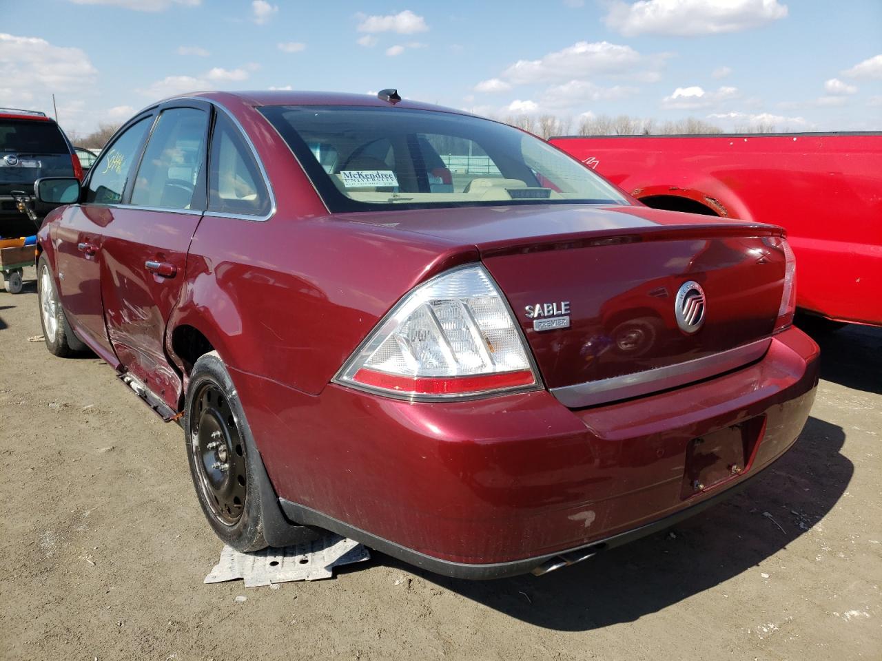 Photo 3 from auction – 2008 MERCURY SABLE PREM with VIN 1MEHM42W78G607241
