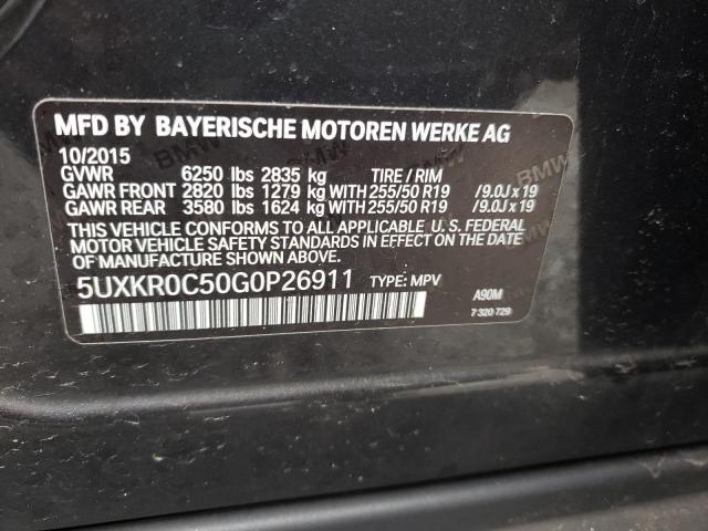 Photo 10 from auction – 2016 BMW X5 XDRIVE3 with VIN 5UXKR0C50G0P26911