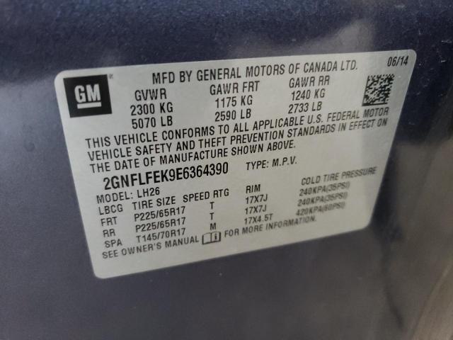 Photo 10 from auction – 2014 CHEVROLET EQUINOX LT with VIN 2GNFLFEK9E6364390