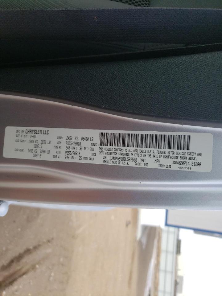 Photo 10 from auction – 2008 JEEP WRANGLER U with VIN 1J4GA59188L587508