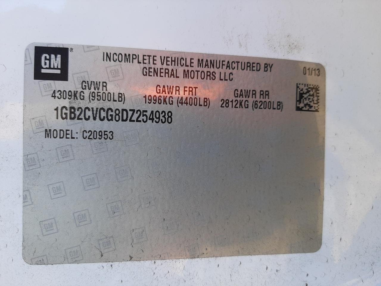 Photo 10 from auction – 2013 CHEVROLET SILVERADO with VIN 1GB2CVCG8DZ254938