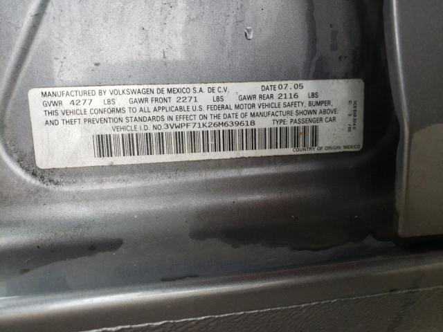 Photo 10 from auction – 2006 VOLKSWAGEN JETTA with VIN 3VWPF71K26M639618