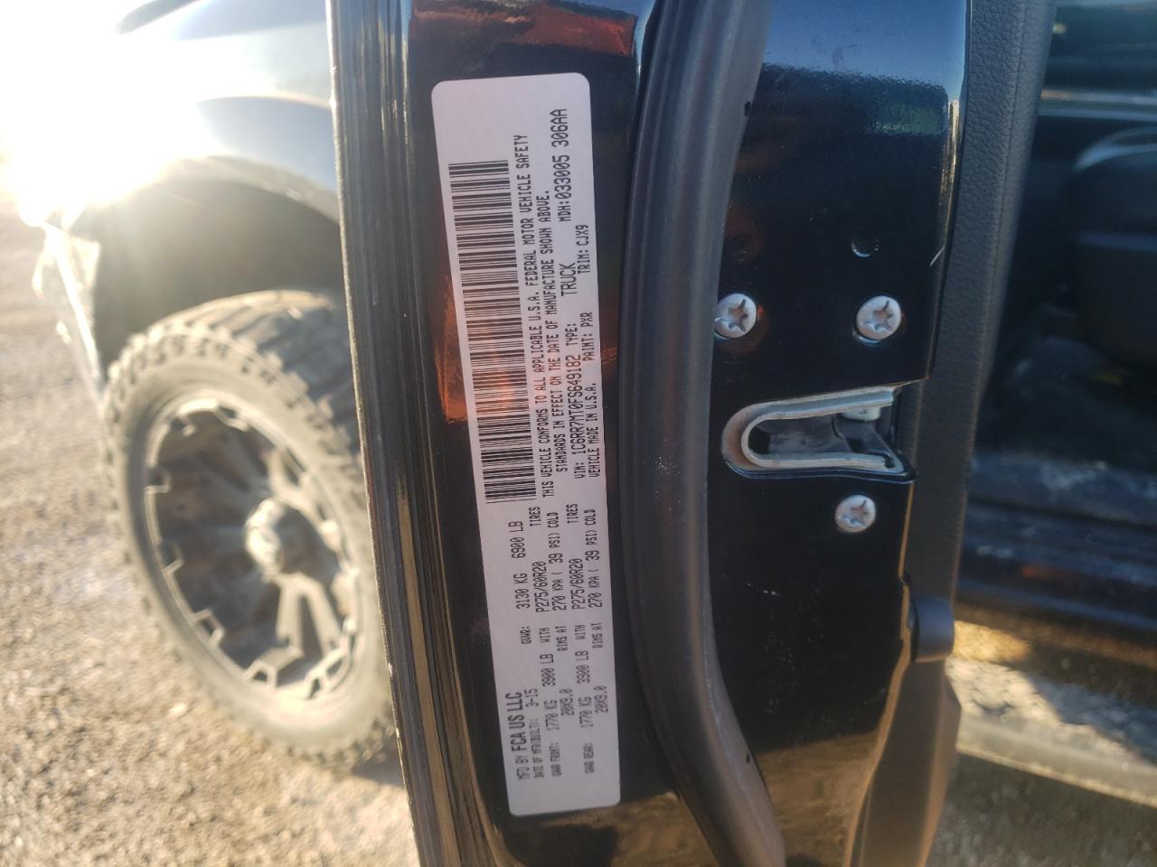 Photo 10 from auction – 2015 RAM 1500 SPORT with VIN 1C6RR7MT0FS649182
