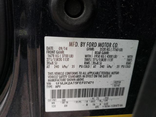 Photo 10 from auction – 2015 FORD EXPEDITION with VIN 1FMJK2AT5FEF07471