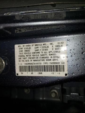 Photo 10 from auction – 2007 HONDA ACCORD EX with VIN 1HGCM56827A100733