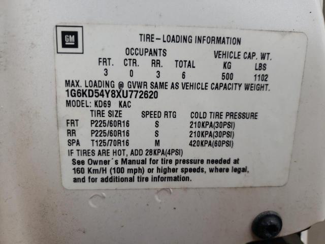 Photo 10 from auction – 1999 CADILLAC DEVILLE with VIN 1G6KD54Y8XU772620