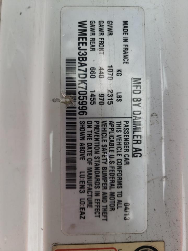 Photo 10 from auction – 2013 SMART FORTWO PUR with VIN WMEEJ3BA7DK705996