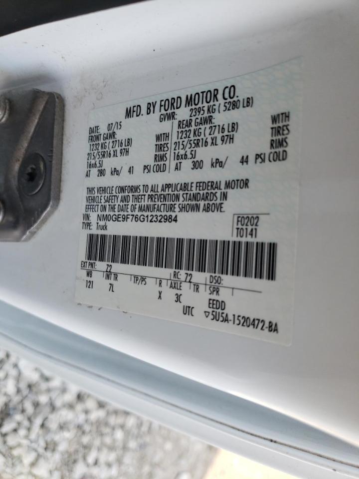 Photo 10 from auction – 2016 FORD TRANSIT CO with VIN NM0GE9F76G1232984