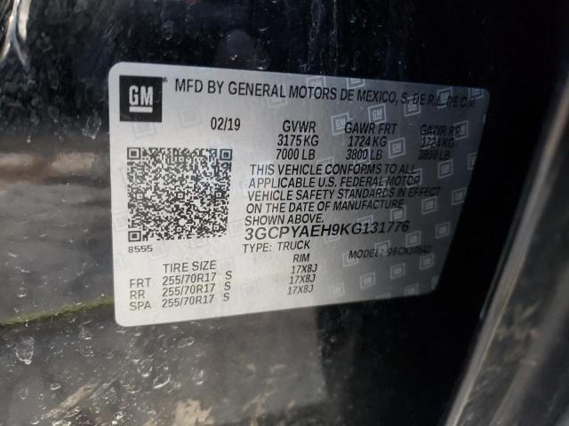 Photo 10 from auction – 2019 CHEVROLET SILVERADO with VIN 3GCPYAEH9KG131776