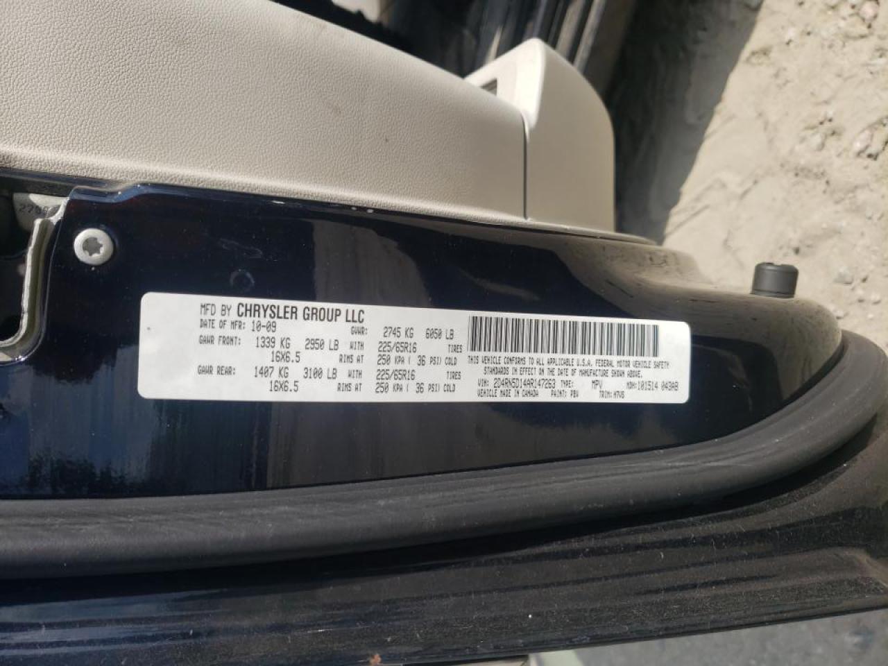 Photo 10 from auction – 2010 DODGE GRAND CARA with VIN 2D4RN5D14AR147263