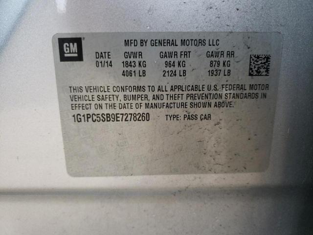 Photo 10 from auction – 2014 CHEVROLET CRUZE LT with VIN 1G1PC5SB9E7278260