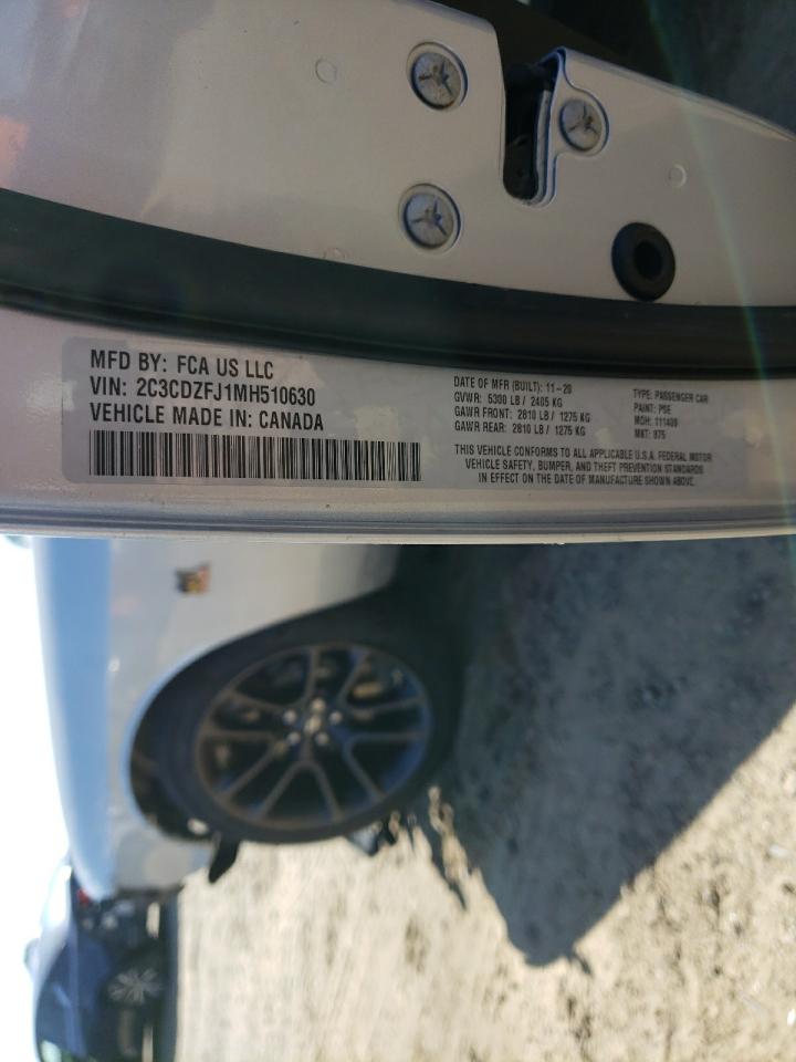 Photo 10 from auction – 2021 DODGE CHALLENGER with VIN 2C3CDZFJ1MH510630