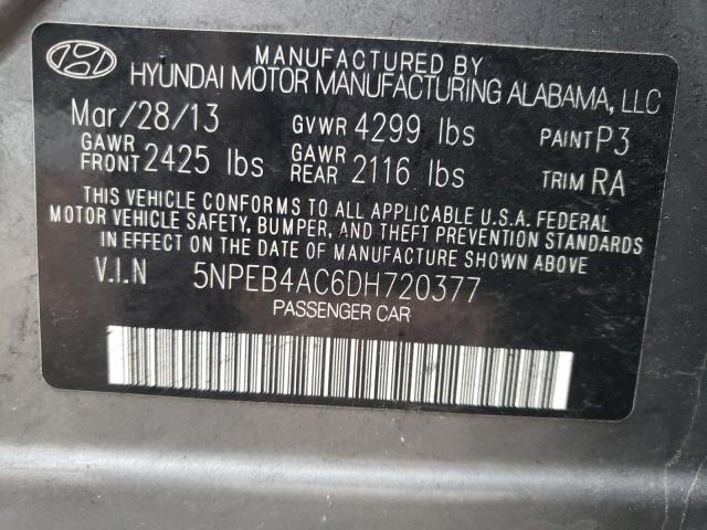 Photo 10 from auction – 2013 HYUNDAI SONATA GLS with VIN 5NPEB4AC6DH720377