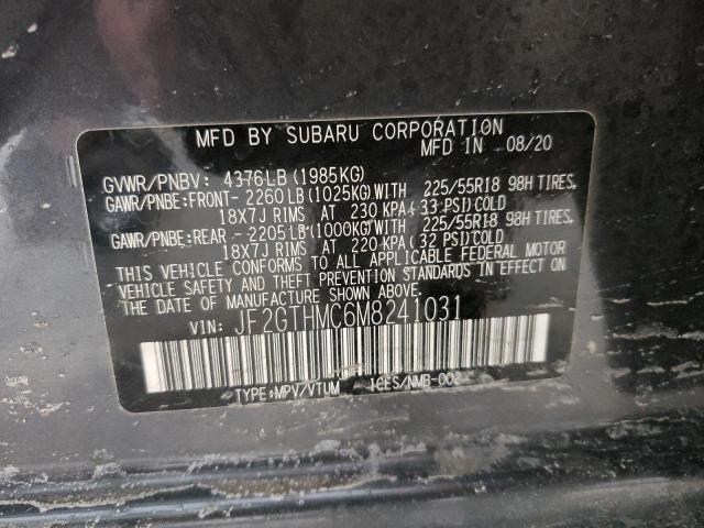 Photo 10 from auction – 2021 SUBARU CROSSTREK with VIN JF2GTHMC6M8241031