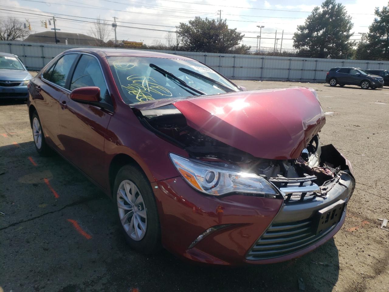 TOYOTA CAMRY LE 2017 with VIN 4T1BF1FK0HU619638 - Photo from auction
