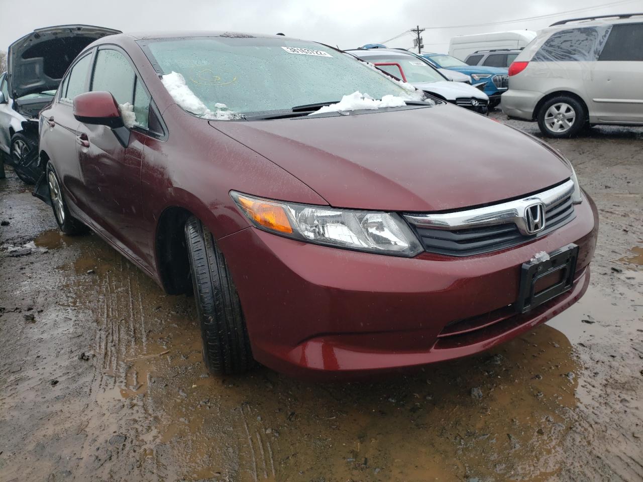 HONDA CIVIC LX 2012 with VIN 19XFB2F5XCE378650 - Photo from auction