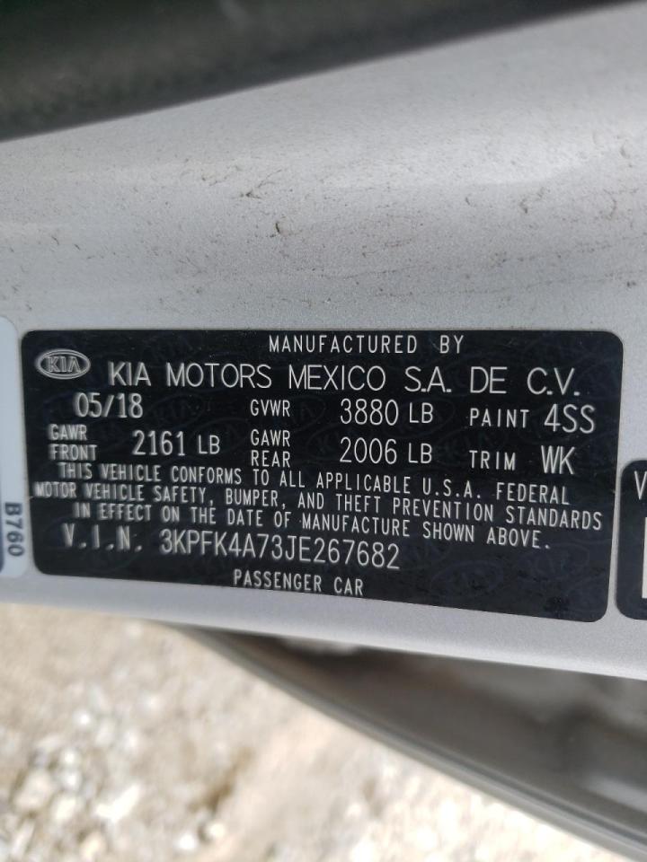 Photo 10 from auction – 2018 KIA FORTE LX with VIN 3KPFK4A73JE267682
