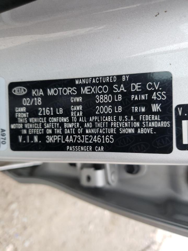 Photo 10 from auction – 2018 KIA FORTE LX with VIN 3KPFL4A73JE246165
