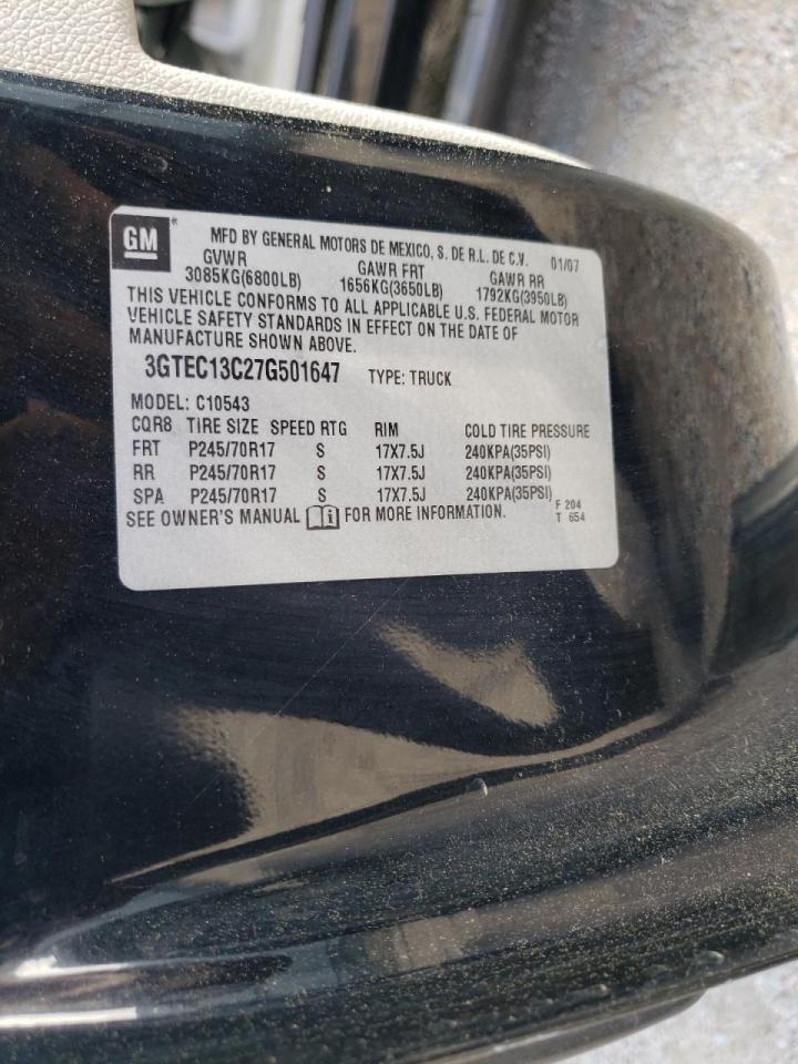 Photo 10 from auction – 2007 GMC NEW SIERRA with VIN 3GTEC13C27G501647