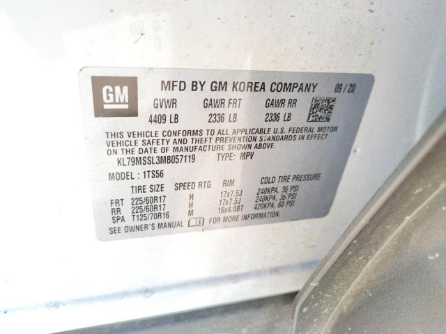 Photo 10 from auction – 2021 CHEVROLET TRAILBLAZE with VIN KL79MSSL3MB057119