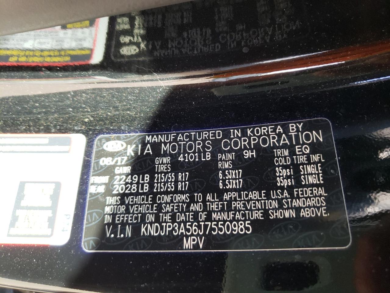 Photo 10 from auction – 2018 KIA SOUL + with VIN KNDJP3A56J7550985