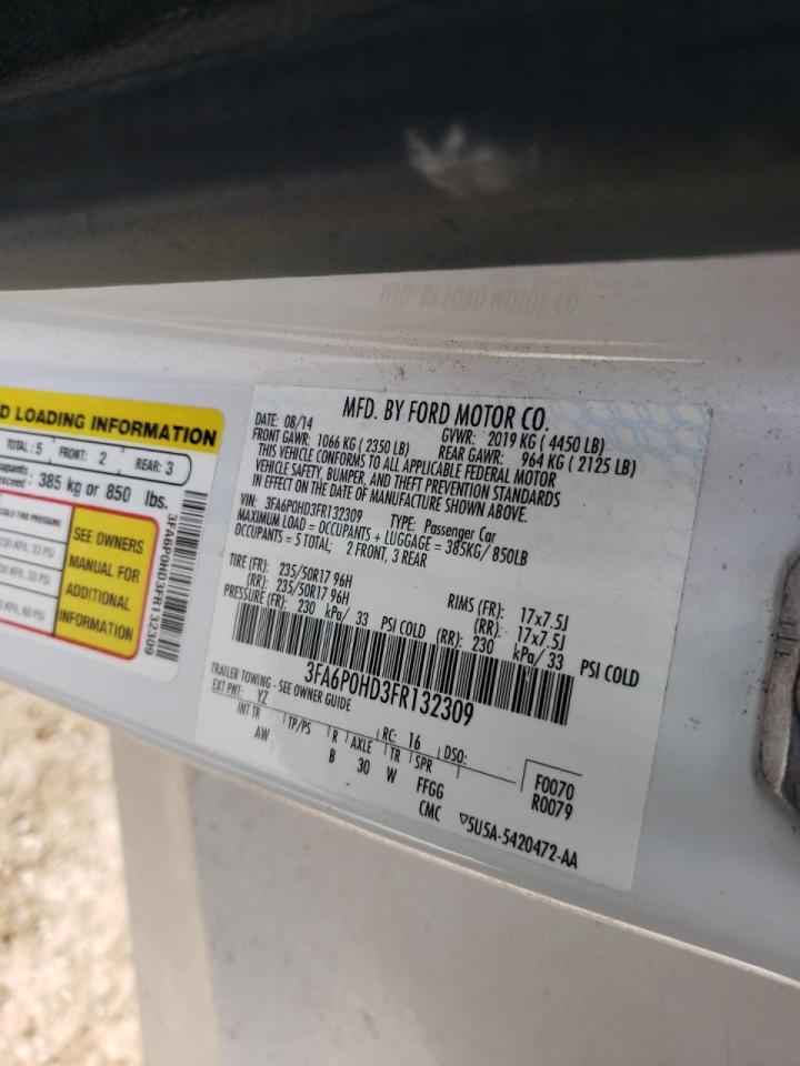 Photo 10 from auction – 2015 FORD FUSION SE with VIN 3FA6P0HD3FR132309