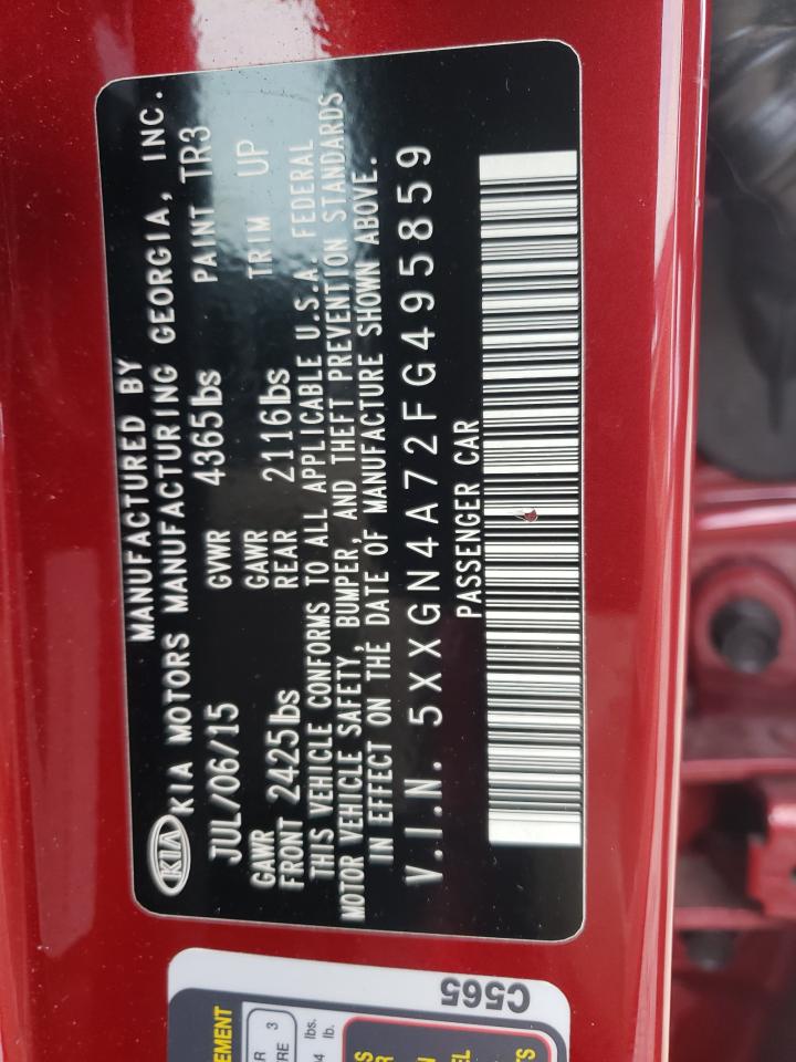 Foto 10 de la subasta – 2015 KIA OPTIMA EX con VIN 5XXGN4A72FG495859
