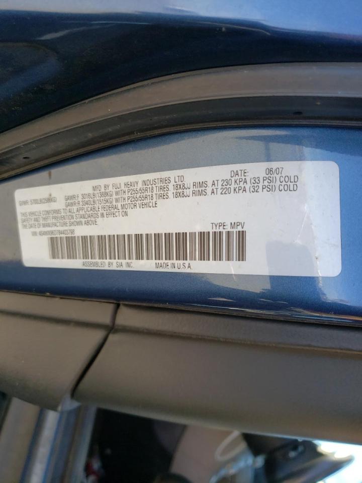 Photo 10 from auction – 2008 SUBARU TRIBECA with VIN 4S4WX96D784403798