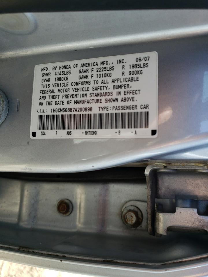 Photo 10 from auction – 2007 HONDA ACCORD EX with VIN 1HGCM56887A200898