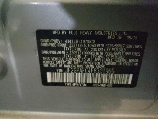 Photo 10 from auction – 2015 SUBARU XV CROSSTR with VIN JF2GPAFC4F8301965