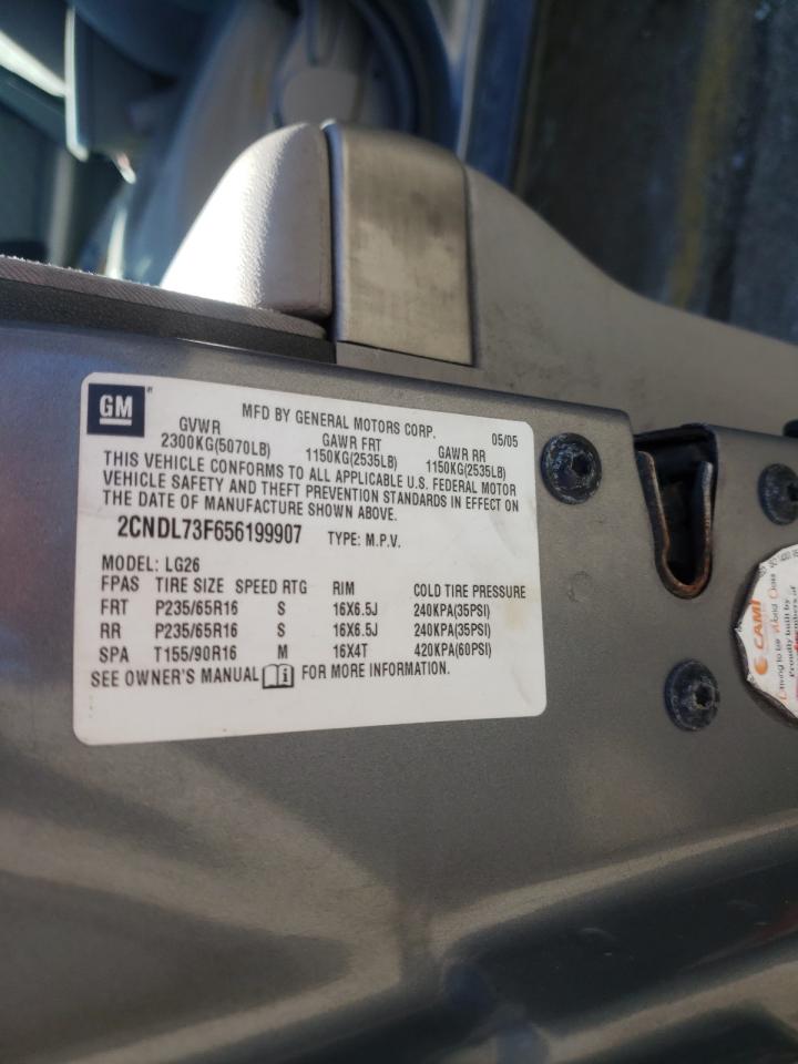 Photo 10 from auction – 2005 CHEVROLET EQUINOX LT with VIN 2CNDL73F656199907