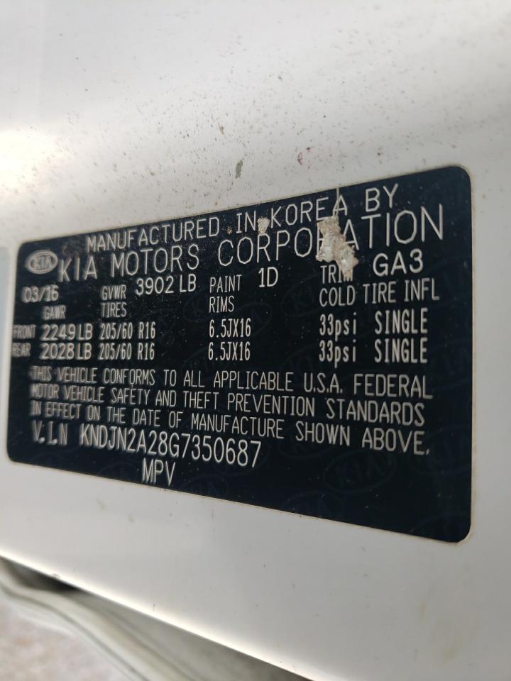 Photo 10 from auction – 2016 KIA SOUL with VIN KNDJN2A28G7350687