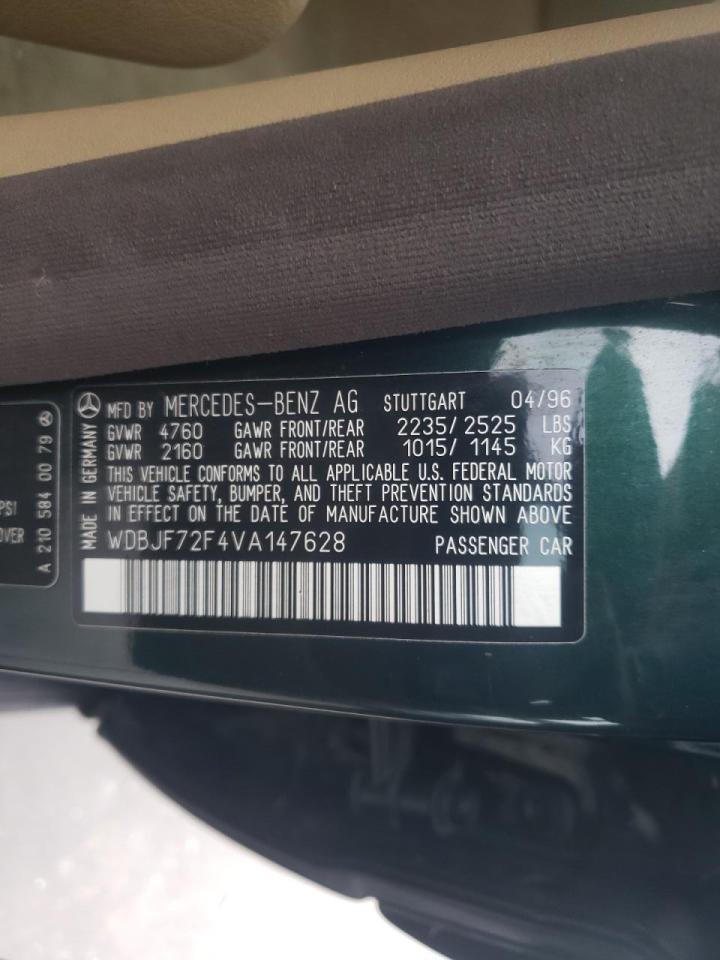 Photo 10 from auction – 1997 MERCEDES-BENZ E 420 with VIN WDBJF72F4VA147628